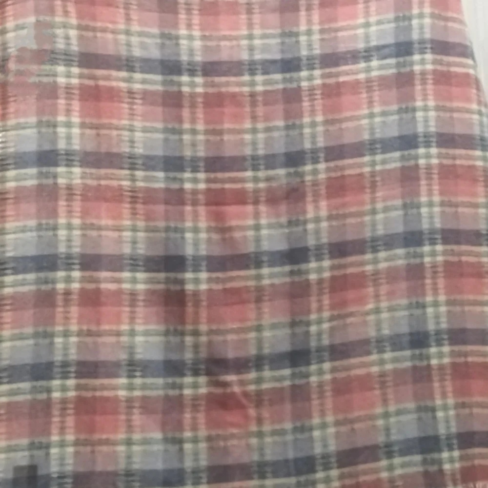 Faribo Vintage Acrylic/Wool Blend Pastel Plaid Fringed Throw USA Made